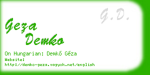 geza demko business card